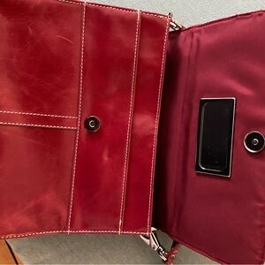 Elegant Red Leather Women's Bag